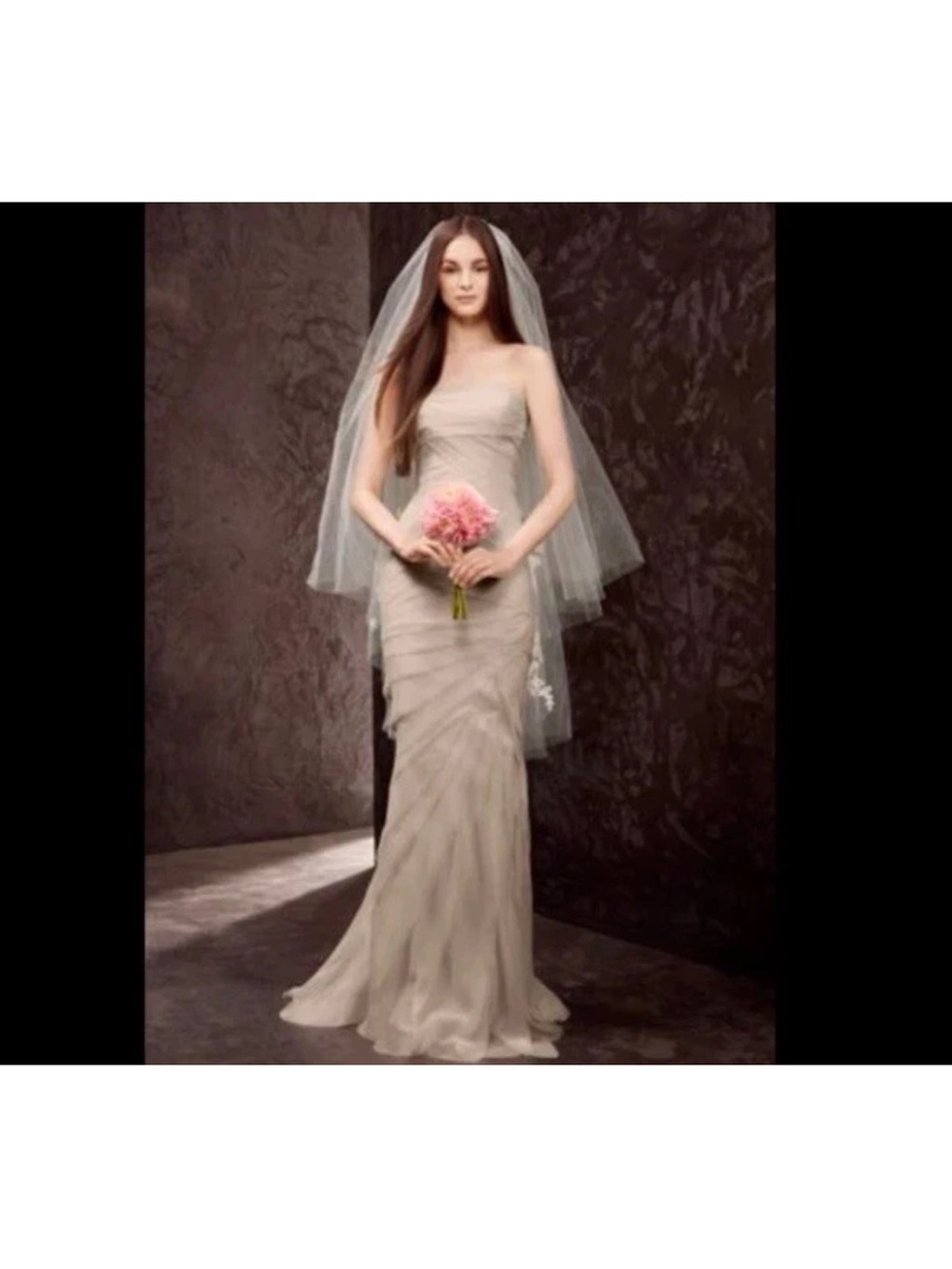 White By Vera Wang Wedding Dress Style VW351146 Champagne Size 2 MSRP $728